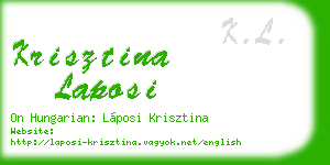 krisztina laposi business card