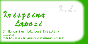 krisztina laposi business card